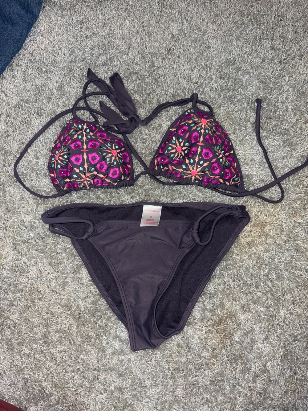 Xhilaration Plum Ring-Side Bikini